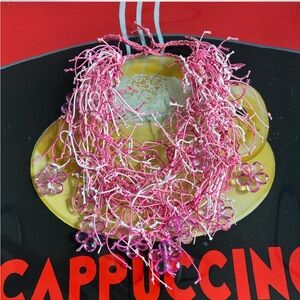 Pink and White Beaded Necklace